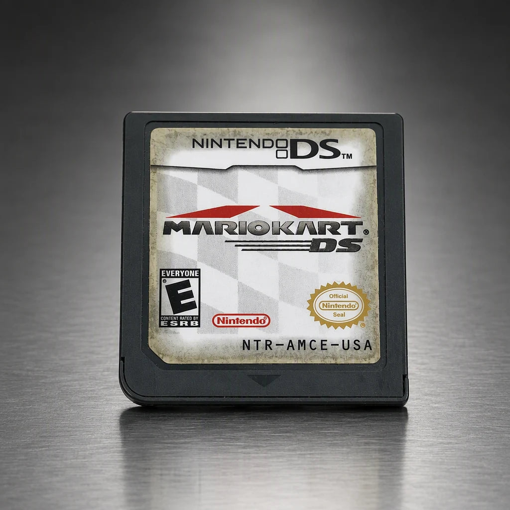 Representative Mario Kart DS for Nintendo DS on a metal display plinth