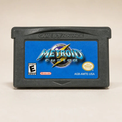 Representative Metroid Fusion for Game Boy Advance with the physical game format identified