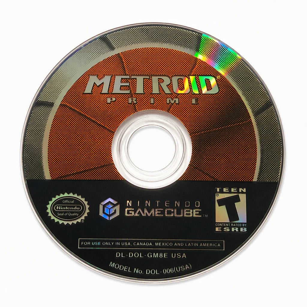 Representative Metroid Prime for GameCube on a clean white background