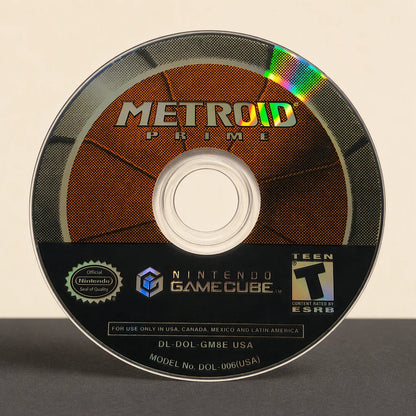 Representative Metroid Prime for GameCube with the physical game format identified