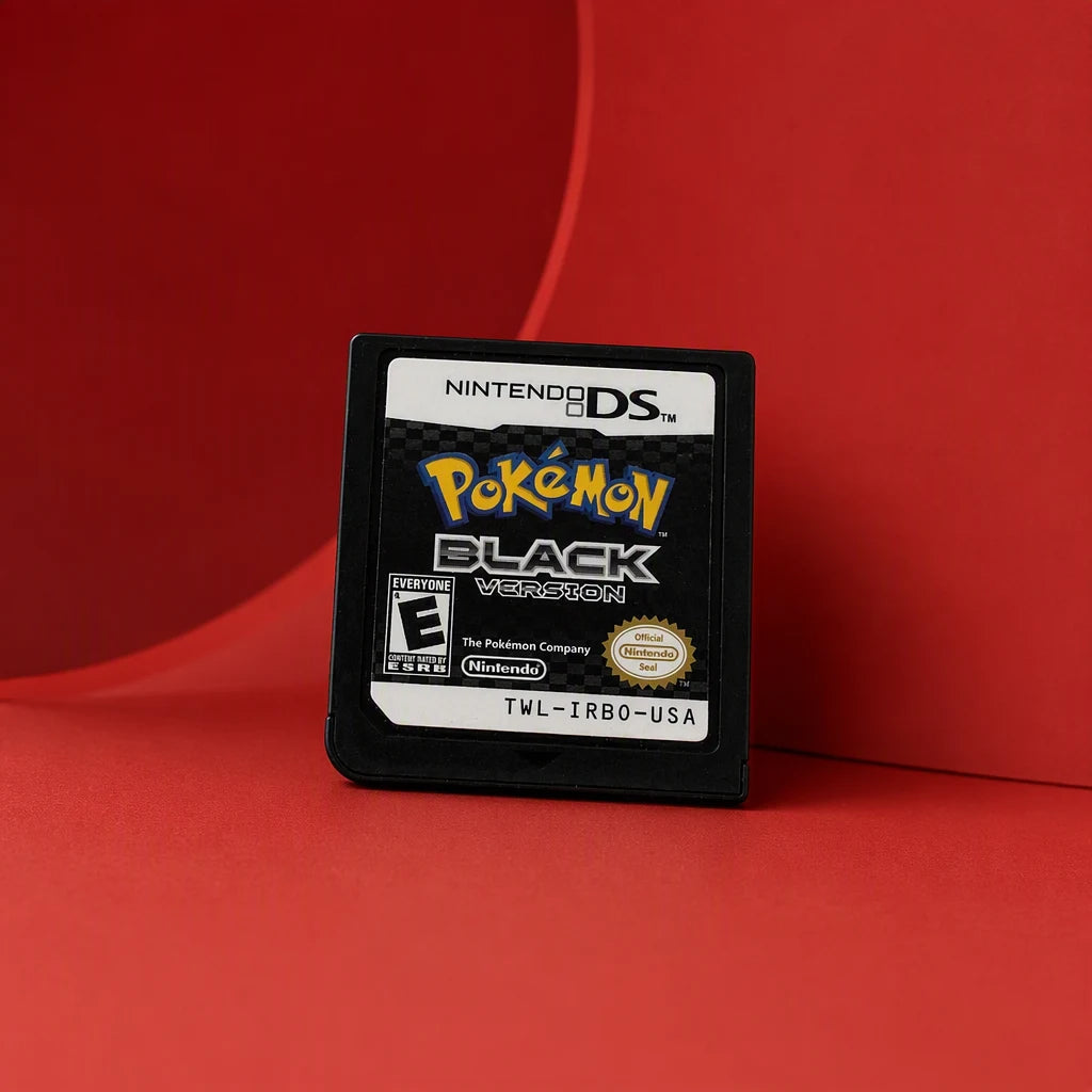 Representative Pokémon Black Version for Nintendo DS in a red architectural studio