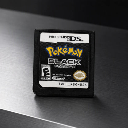 Representative Pokémon Black Version for Nintendo DS on a metal display plinth