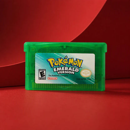 Representative Pokémon Emerald Version for Game Boy Advance in a red architectural studio
