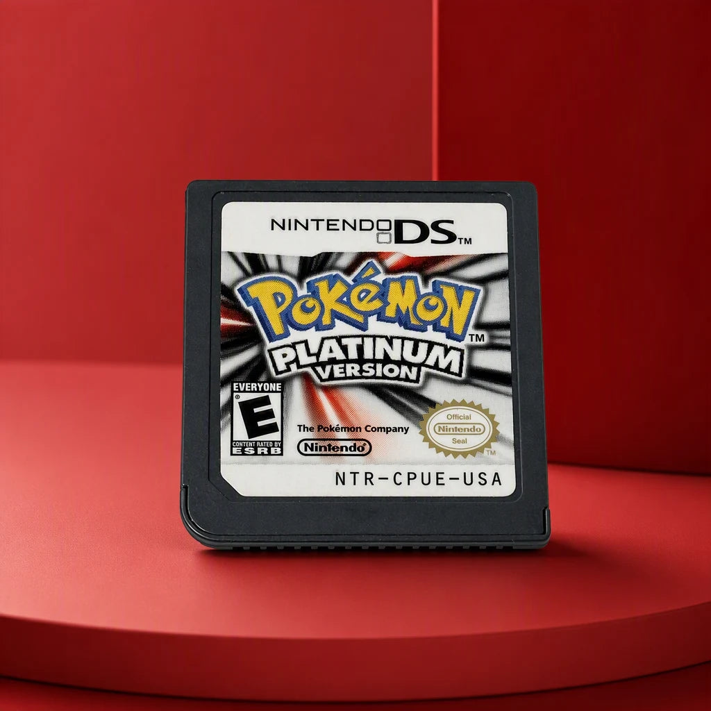 Representative Pokémon Platinum Version for Nintendo DS in a red architectural studio