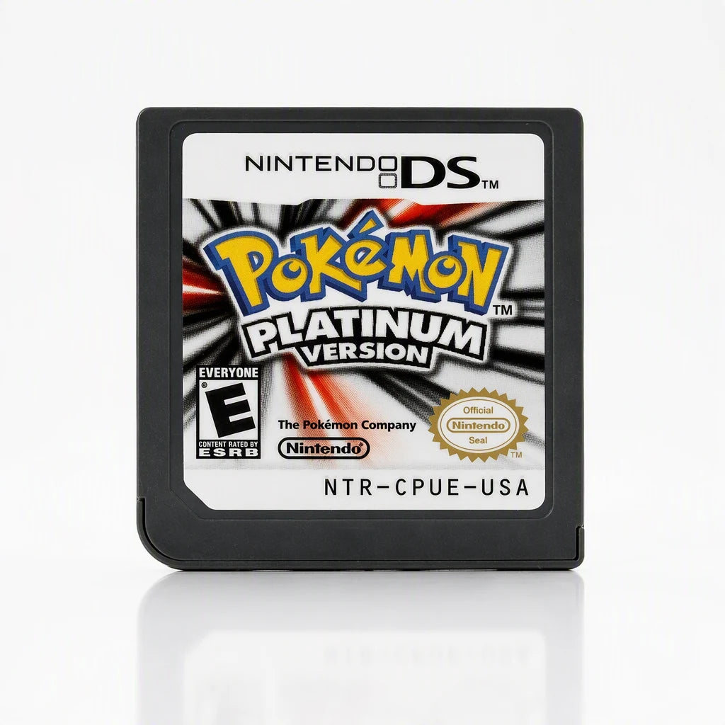 Representative Pokémon Platinum Version for Nintendo DS in a checker-light studio