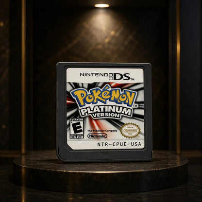 Representative Pokémon Platinum Version for Nintendo DS in a gallery display