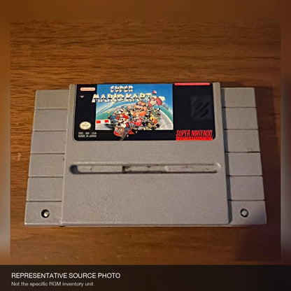 Representative Super Mario Kart loose usa cartridge in the cropped representative source photograph, not the specific RGM unit