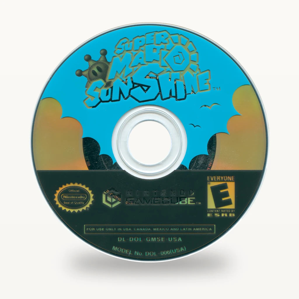 Representative Super Mario Sunshine loose usa game disc on a clean white catalog background, not the specific RGM unit