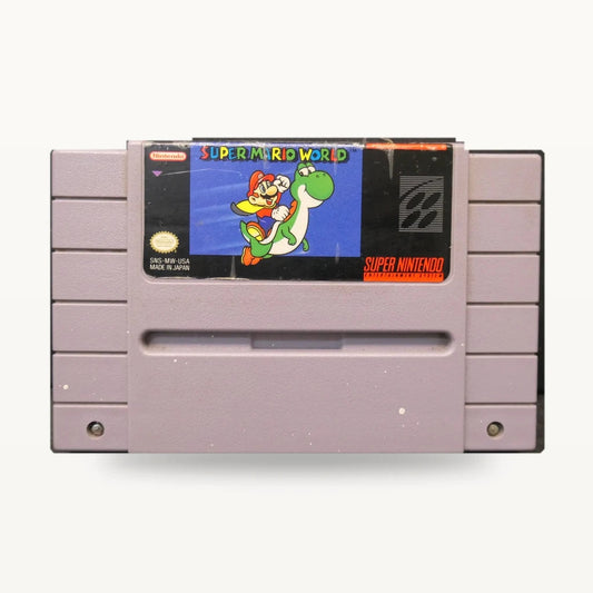 Representative Super Mario World loose usa cartridge on a clean white catalog background, not the specific RGM unit