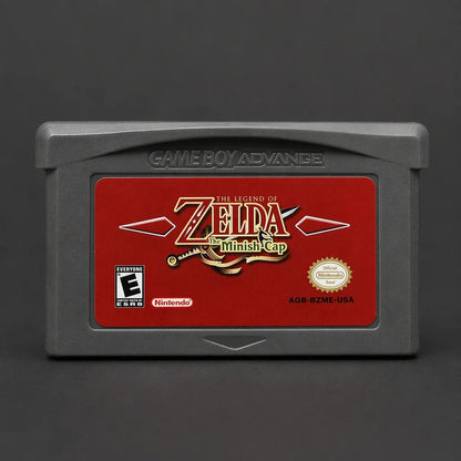 Representative The Legend of Zelda: The Minish Cap for Game Boy Advance with a close view of the printed label