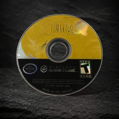 Representative The Legend of Zelda: Twilight Princess for GameCube in a dark collector studio