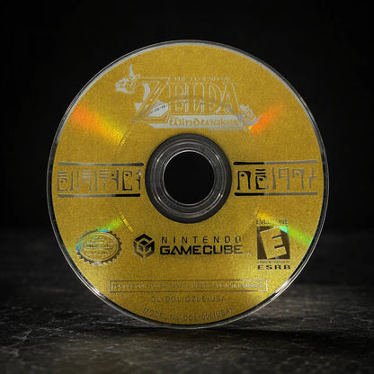 Representative The Legend of Zelda: The Wind Waker for GameCube in a dark collector studio