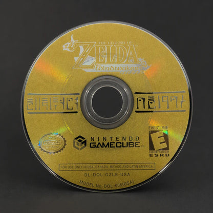 Representative The Legend of Zelda: The Wind Waker for GameCube with a close view of the printed label