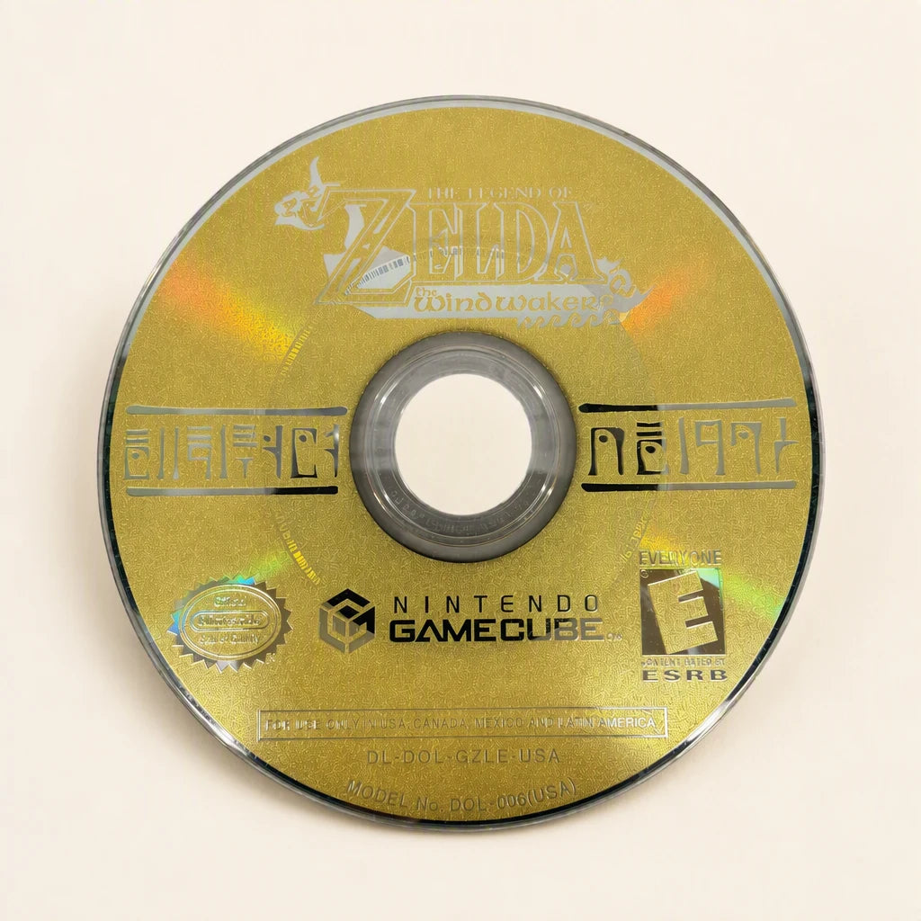 Representative The Legend of Zelda: The Wind Waker for GameCube with the physical game format identified