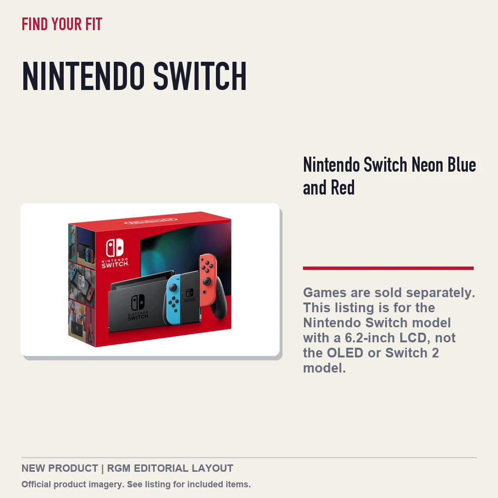 Nintendo Switch Neon Blue and Red, platform and compatibility guide.