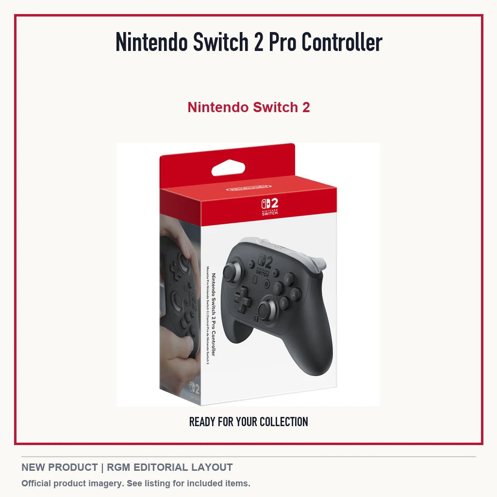 Nintendo Switch 2 Pro Controller, minimal product presentation.