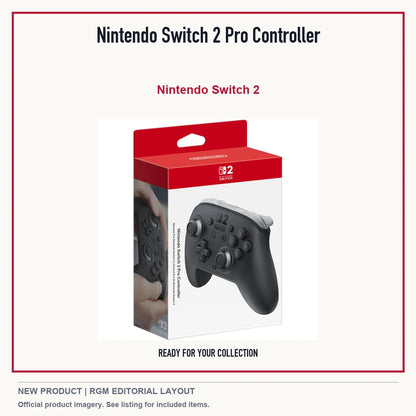 Nintendo Switch 2 Pro Controller, minimal product presentation.