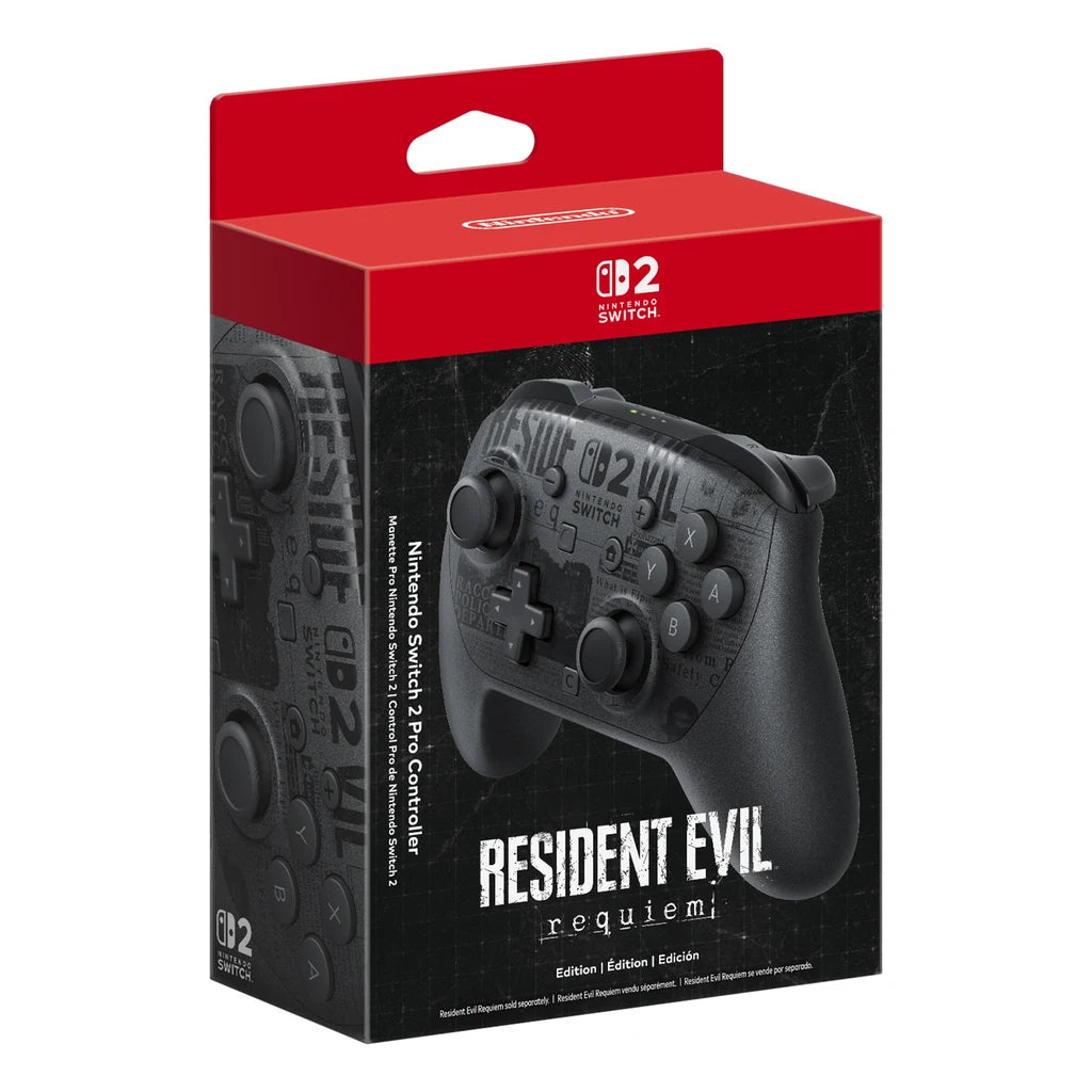 Switch 2 Pro Controller Resident Evil Edition, official product image on white.