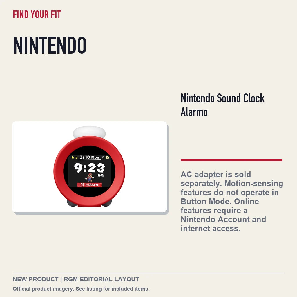 Nintendo Sound Clock Alarmo, platform and compatibility guide.