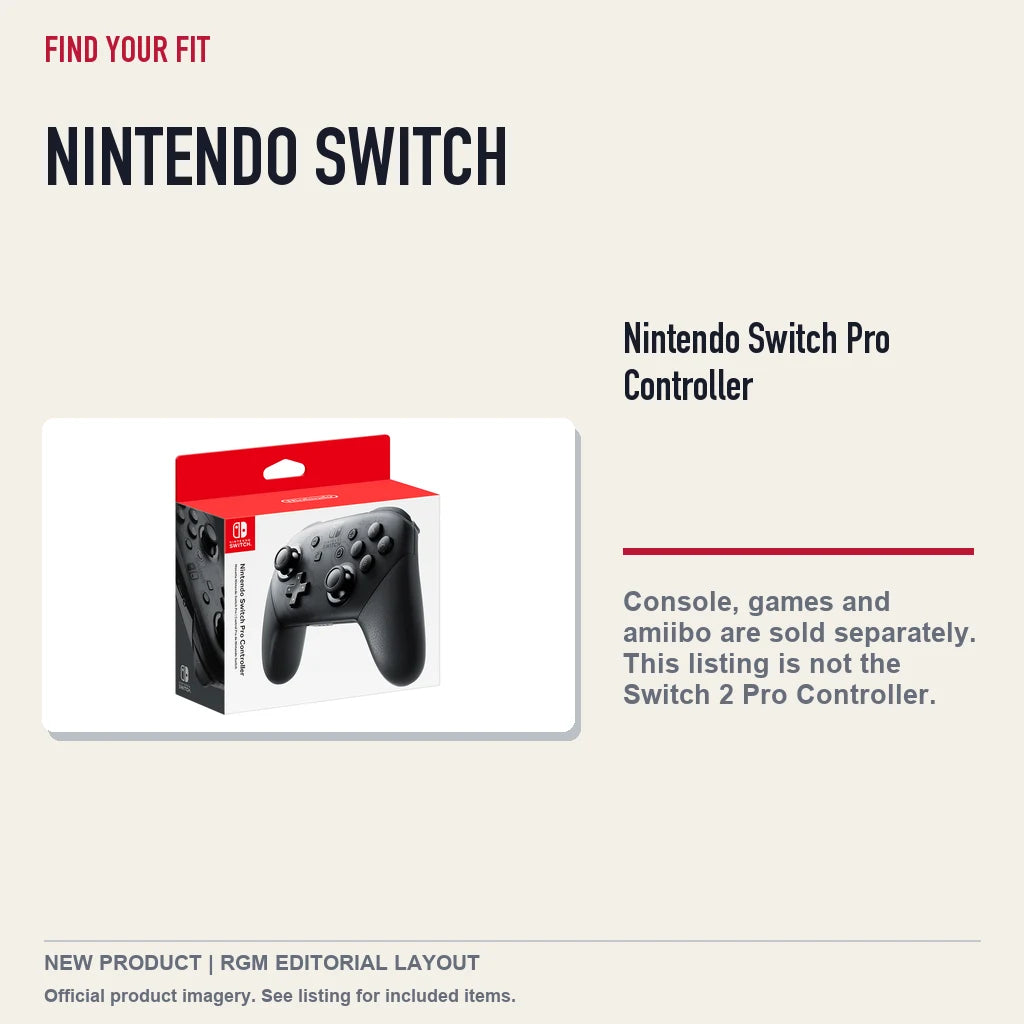 Nintendo Switch Pro Controller, platform and compatibility guide.
