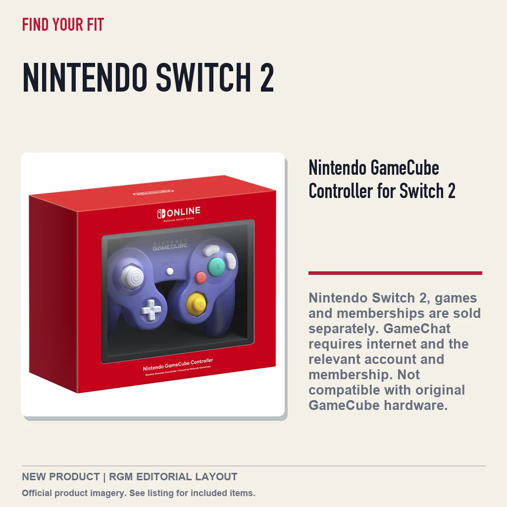 Nintendo GameCube Controller for Switch 2, platform and compatibility guide.