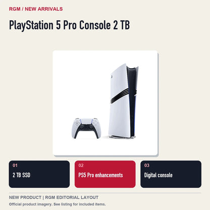 PlayStation 5 Pro Console 2 TB, three feature highlights.