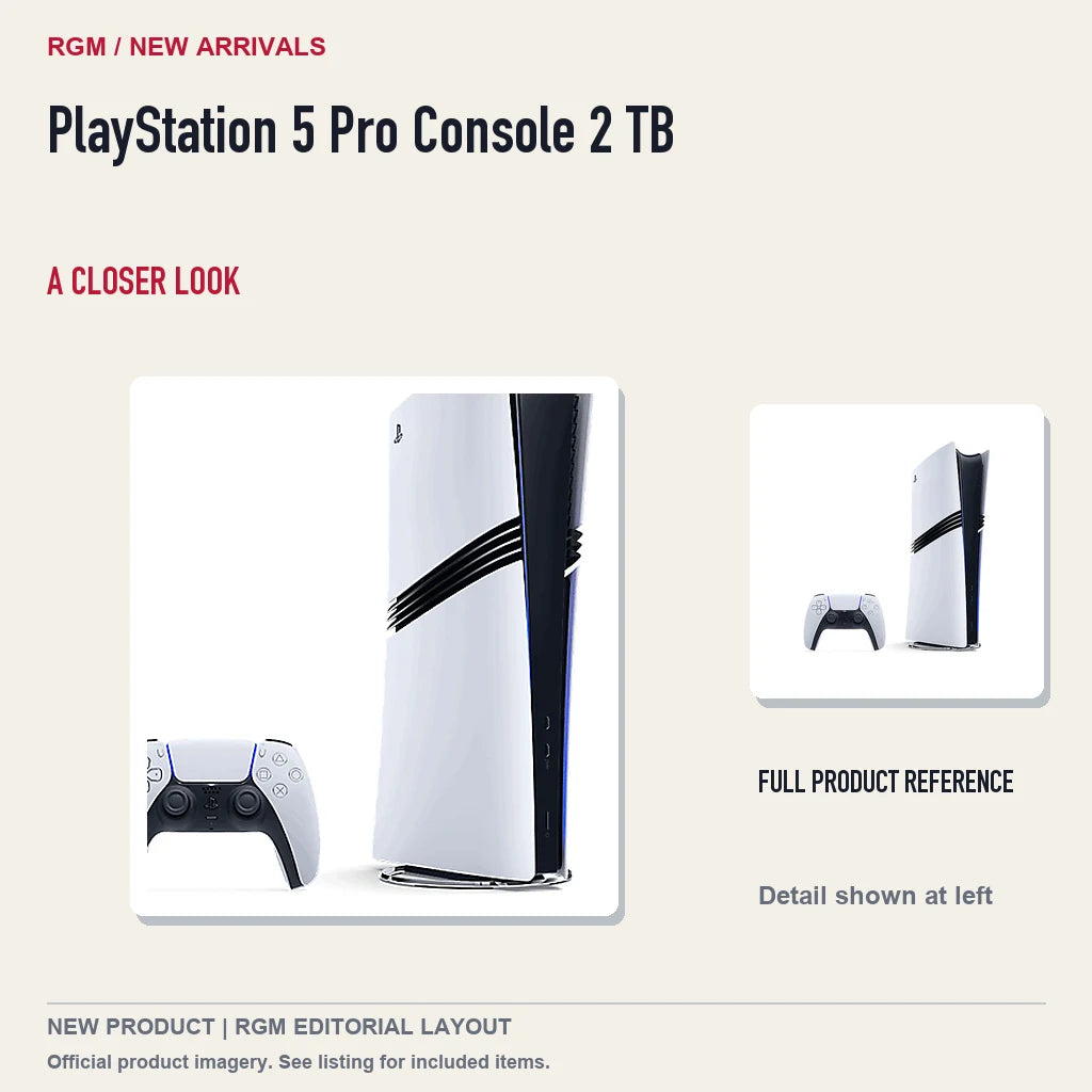 PlayStation 5 Pro Console 2 TB, full product reference with detail crop.