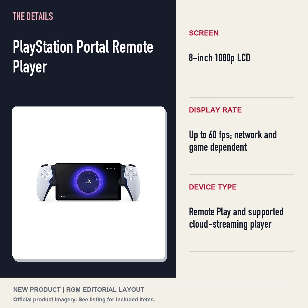 PlayStation Portal Remote Player, specifications and product image.