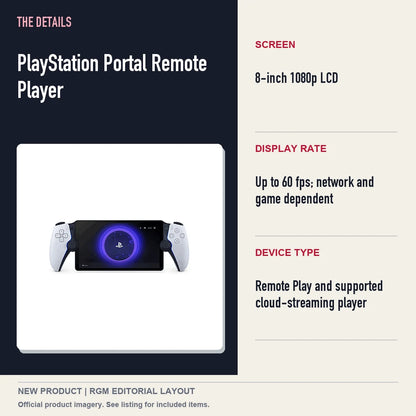 PlayStation Portal Remote Player, specifications and product image.