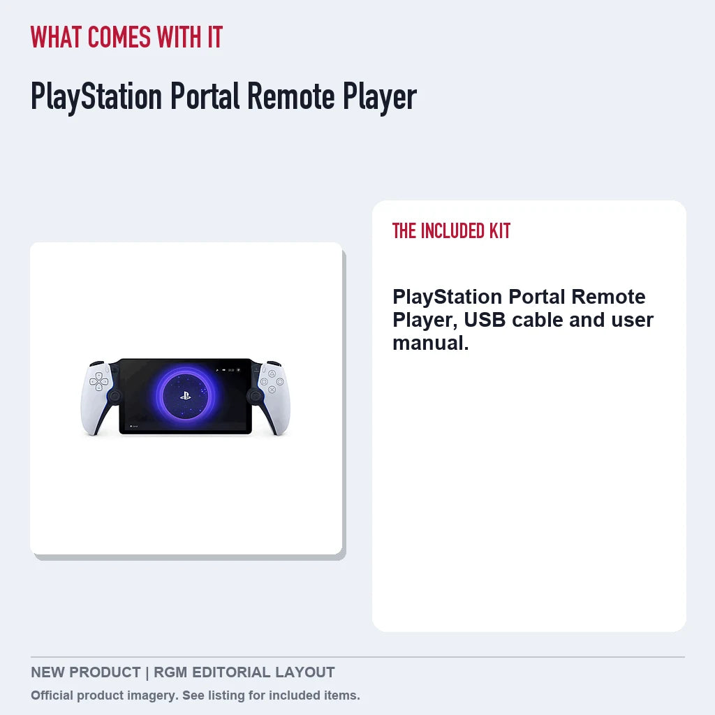 PlayStation Portal Remote Player, included contents guide.