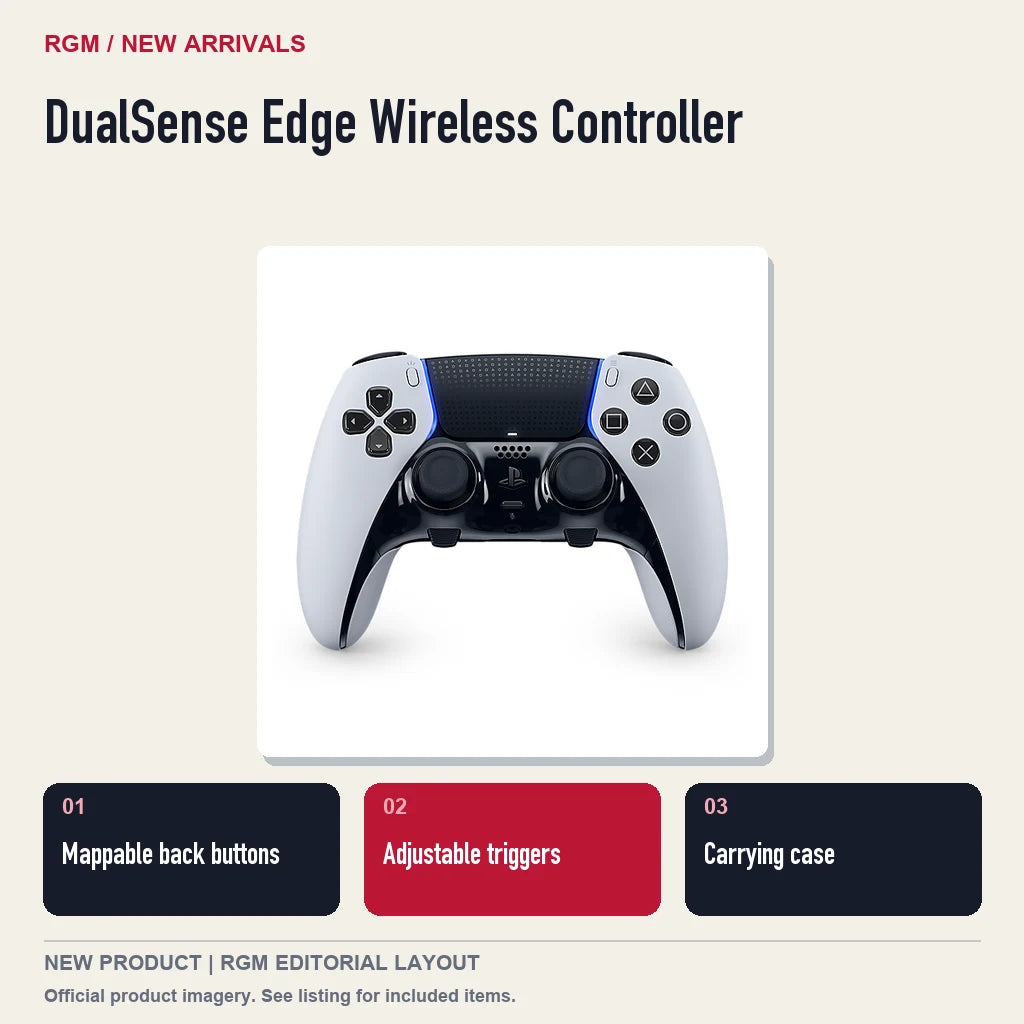DualSense Edge Wireless Controller, three feature highlights.