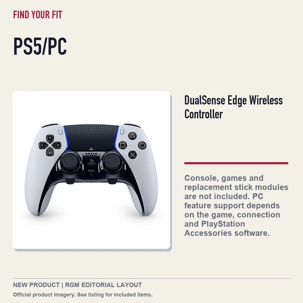 DualSense Edge Wireless Controller, platform and compatibility guide.