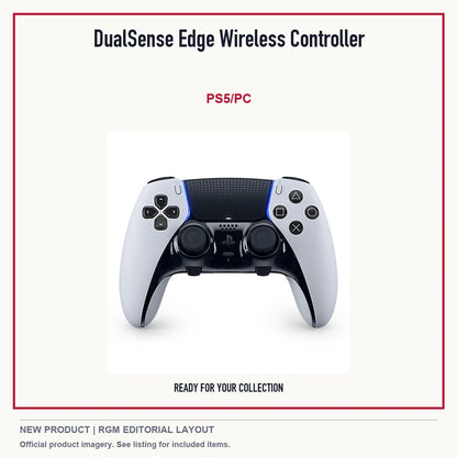 DualSense Edge Wireless Controller, minimal product presentation.