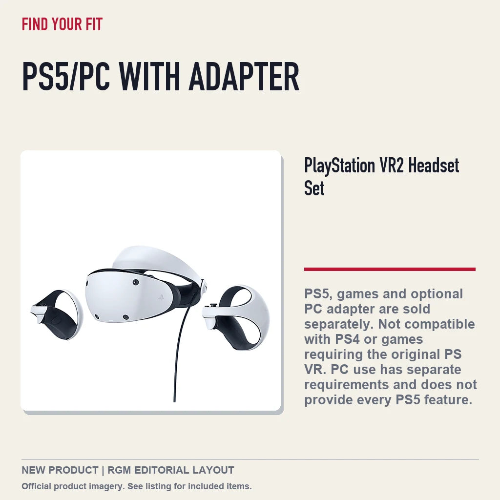 PlayStation VR2 Headset Set, platform and compatibility guide.