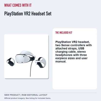 PlayStation VR2 Headset Set, included contents guide.