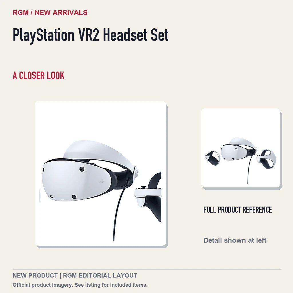 PlayStation VR2 Headset Set, full product reference with detail crop.