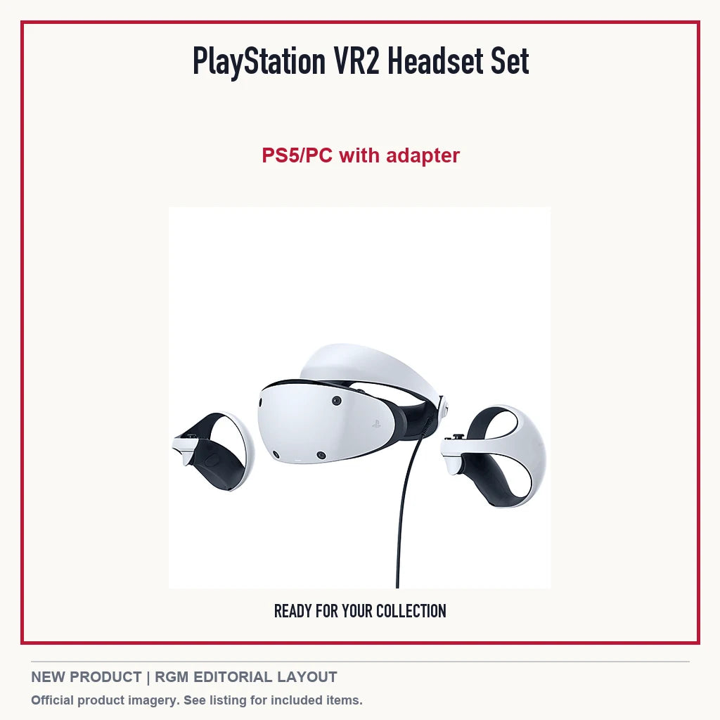 PlayStation VR2 Headset Set, minimal product presentation.
