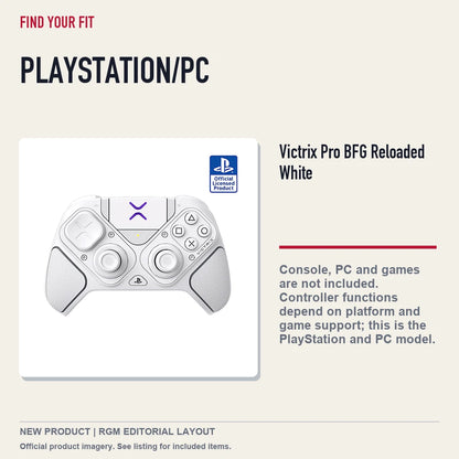 Victrix Pro BFG Reloaded White, platform and compatibility guide.