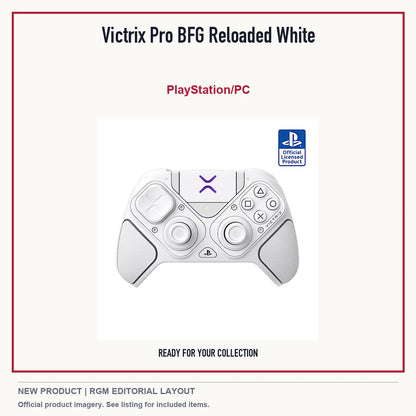 Victrix Pro BFG Reloaded White, minimal product presentation.