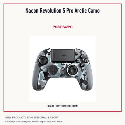 Nacon Revolution 5 Pro Arctic Camo, minimal product presentation.
