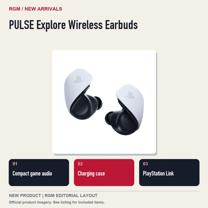 PULSE Explore Wireless Earbuds, three feature highlights.