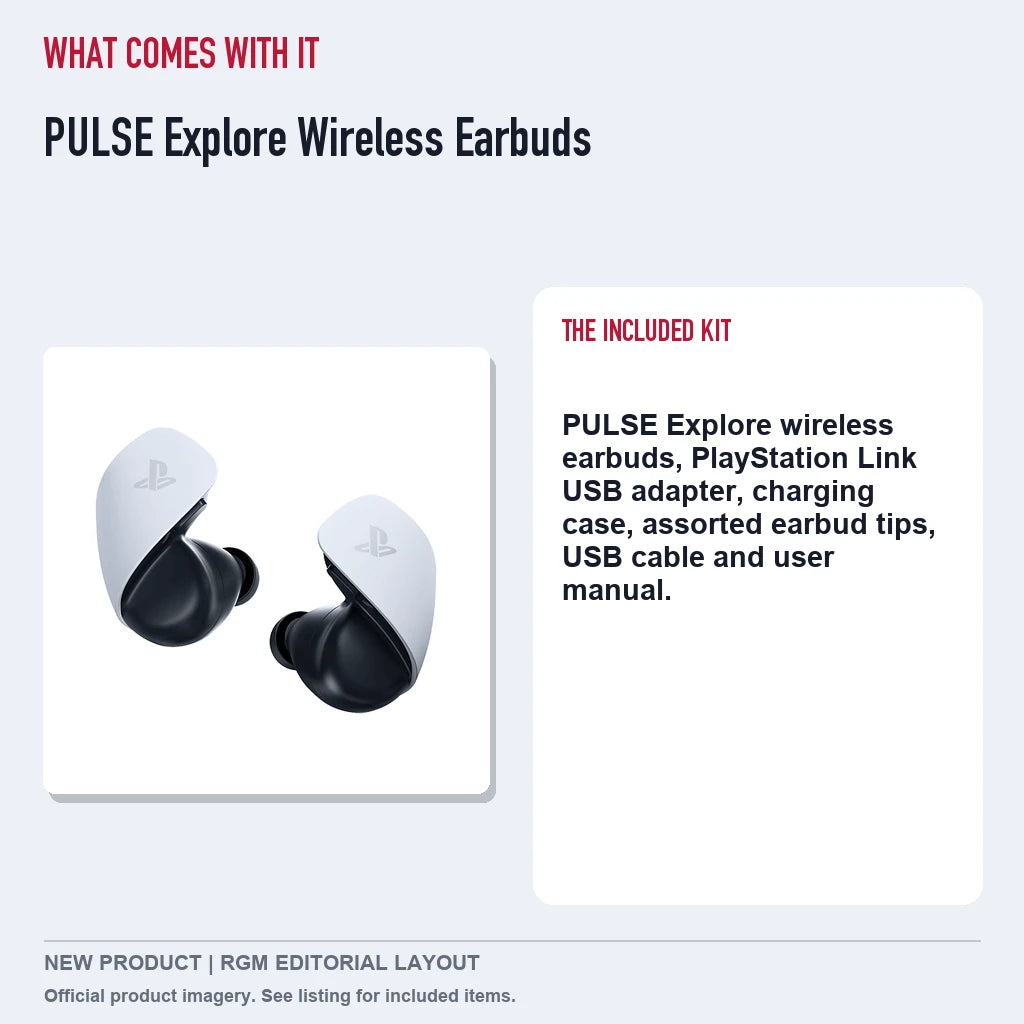 PULSE Explore Wireless Earbuds, included contents guide.