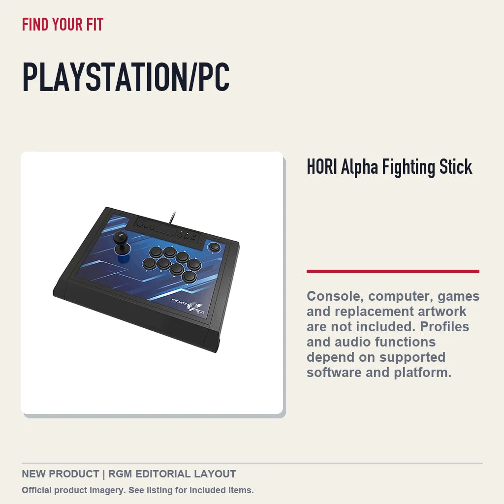 HORI Alpha Fighting Stick, platform and compatibility guide.