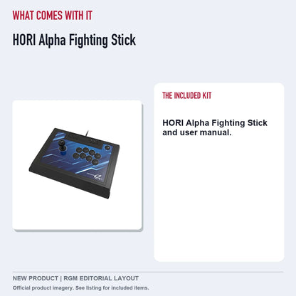 HORI Alpha Fighting Stick, included contents guide.