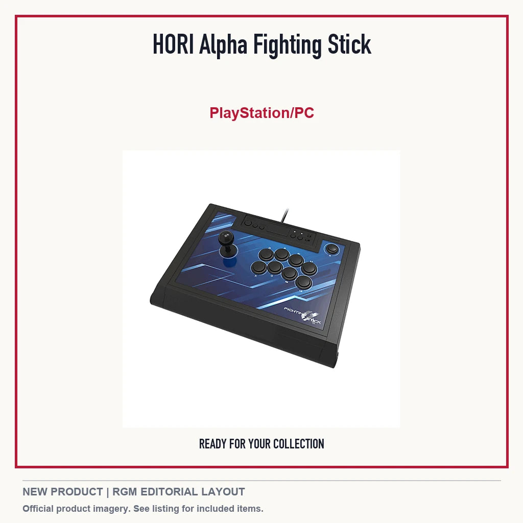 HORI Alpha Fighting Stick, minimal product presentation.