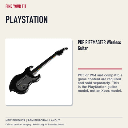 PDP RIFFMASTER Wireless Guitar, platform and compatibility guide.