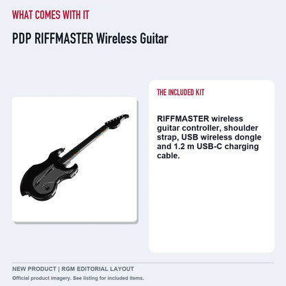 PDP RIFFMASTER Wireless Guitar, included contents guide.