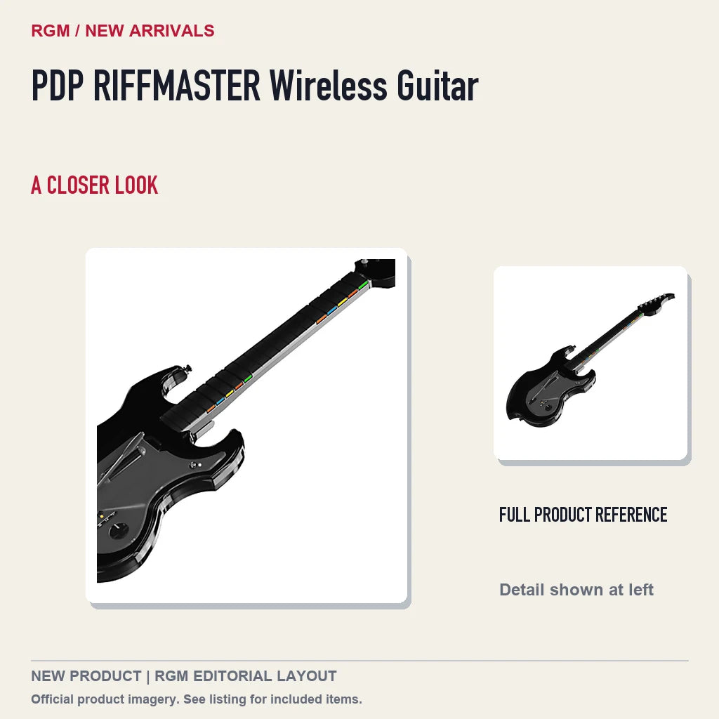 PDP RIFFMASTER Wireless Guitar, full product reference with detail crop.