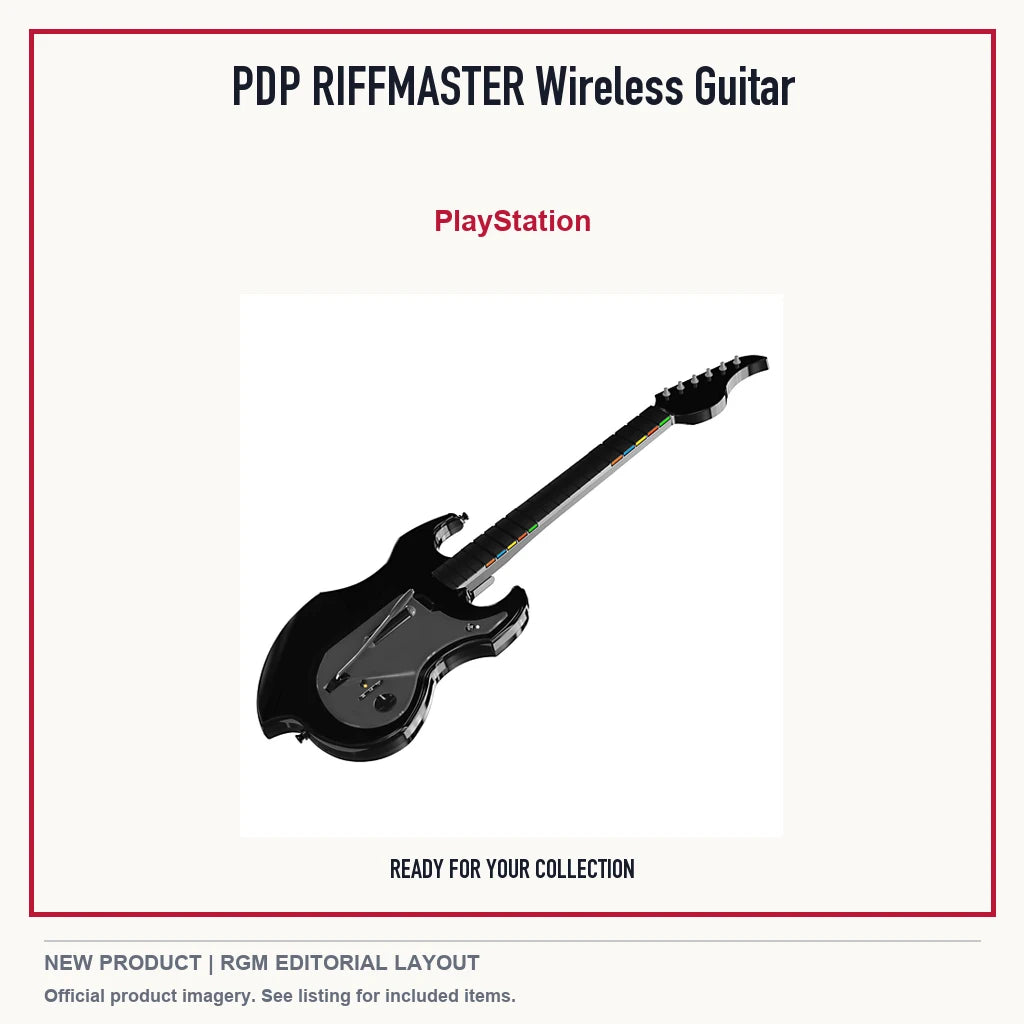 PDP RIFFMASTER Wireless Guitar, minimal product presentation.
