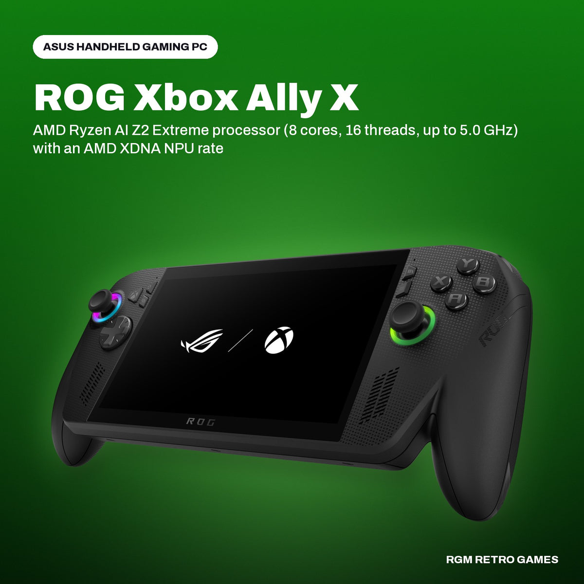 ROG Xbox Ally X (2025) Gaming Handheld - AMD Ryzen AI Z2 Extreme, 24GB RAM, 1TB SSD in a ASUS color scene